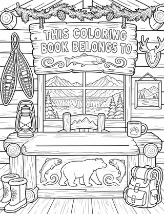Belongs-To Page inside Alaska Coloring Book for Adults