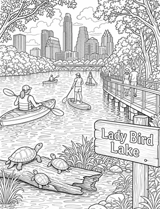 Detailed coloring page of Live Music Patio