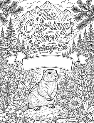 Belongs-To Page inside Banff Coloring Book for Adults