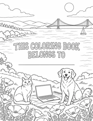Belongs-To Page inside Bay Area Coloring Book for Adults