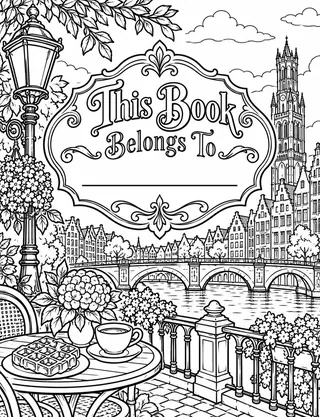 Belongs-To Page inside Belgium Coloring Book for Adults
