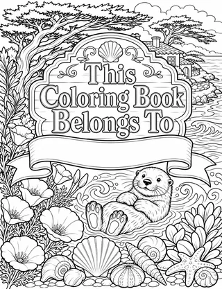 Belongs-To Page inside Carmel-By-The-Sea Coloring Book for Adults