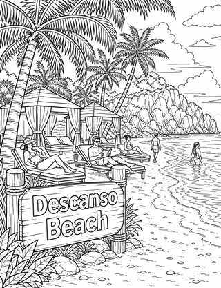 Detailed coloring page of Wrigley Memorial Botanical Garden