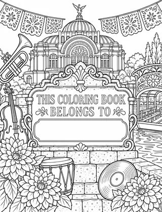 Belongs-To Page inside CDMX Coloring Book for Adults
