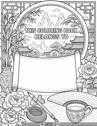 Belongs-To Page inside China Coloring Book for Adults