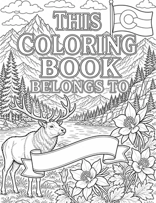Belongs-To Page inside Colorado Coloring Book for Adults