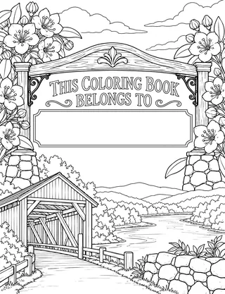 Belongs-To Page inside Connecticut Coloring Book for Adults