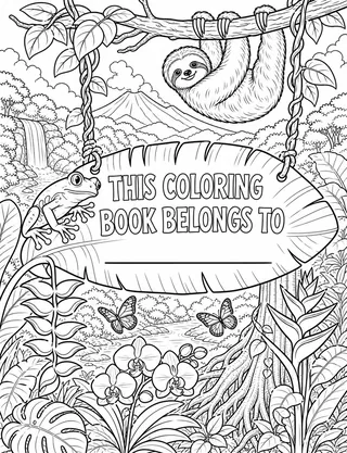 Belongs-To Page inside Costa Rica Coloring Book for Adults