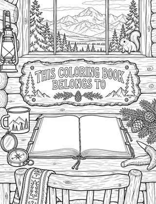 Belongs-To Page inside Denali Coloring Book for Adults