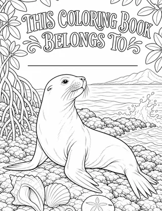 Belongs-To Page inside Galapagos Islands Coloring Book for Adults