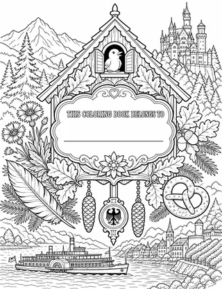 Belongs-To Page inside Germany Coloring Book for Adults