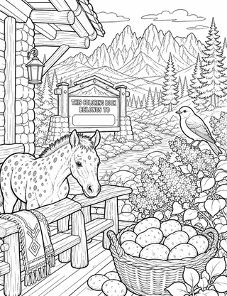Belongs-To Page inside Idaho Coloring Book for Adults