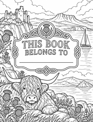 Belongs-To Page inside Isle of Skye Coloring Book for Adults
