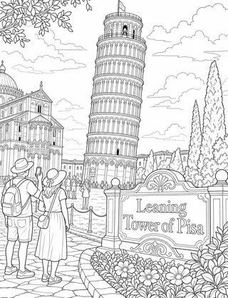 Detailed coloring page of Florence
