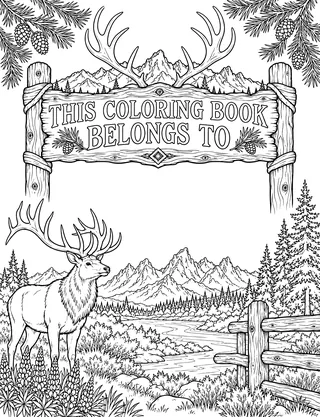 Belongs-To Page inside Jackson Hole Coloring Book for Adults