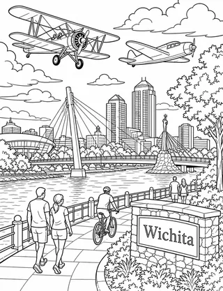 Detailed coloring page of Kansas State Capitol Copper Dome