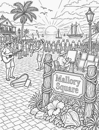Detailed coloring page of Key_West_03