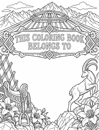 Belongs-To Page inside Kyrgyzstan Coloring Book for Adults