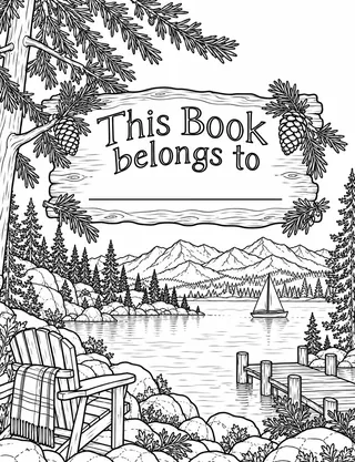 Belongs-To Page inside Lake Tahoe Coloring Book for Adults