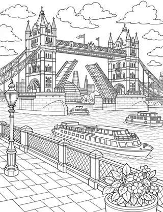 Detailed colouring page of Leafy Hyde Park