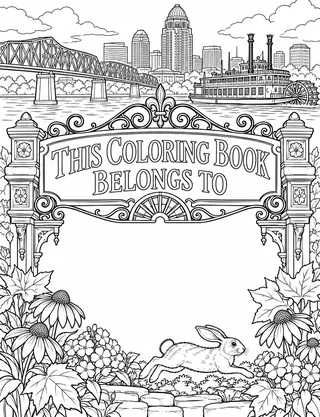 Belongs-To Page inside Louisville Coloring Book for Adults