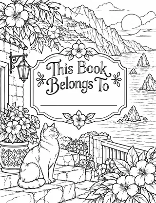 Belongs-To Page inside Madeira Coloring Book for Adults