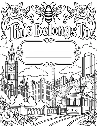 Belongs-To Page inside Manchester Coloring Book for Adults