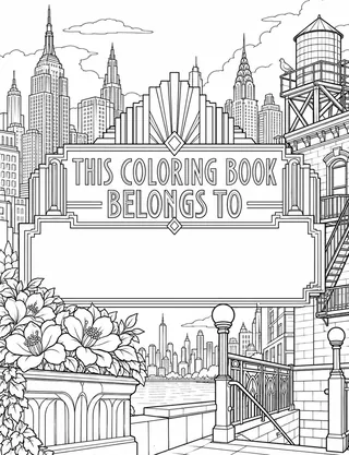 Belongs-To Page inside Manhattan Coloring Book for Adults