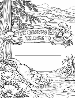 Belongs-To Page inside Marin Coloring Book for Adults
