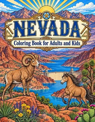 Nevada Coloring Book for Adults