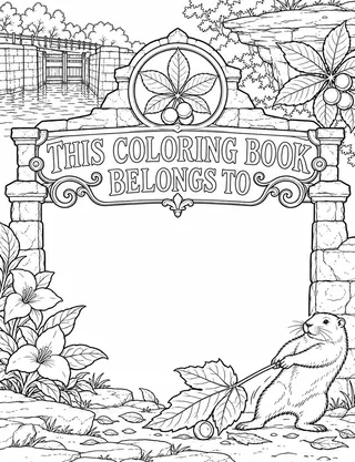 Belongs-To Page inside Ohio Coloring Book for Adults