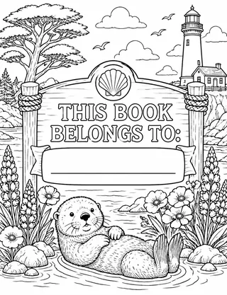 Belongs-To Page inside Pacific Grove Coloring Book for Adults