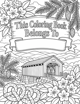 Belongs-To Page inside Pennsylvania Coloring Book for Adults