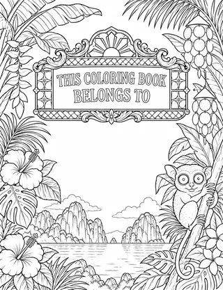 Belongs-To Page inside Philippines Coloring Book for Adults