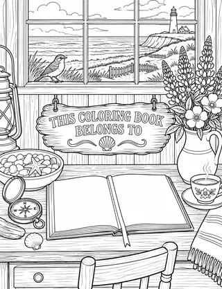Belongs-To Page inside Prince Edward Island Coloring Book for Adults