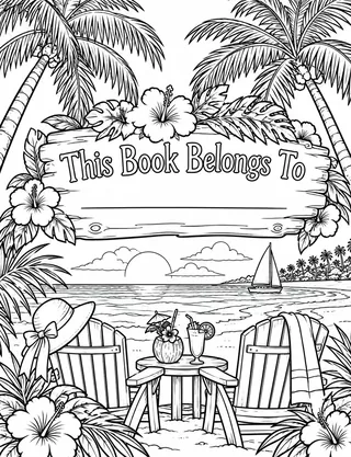Belongs-To Page inside Punta Cana Coloring Book for Adults