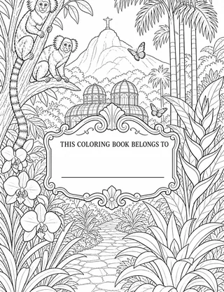 Belongs-To Page inside Rio de Janeiro Coloring Book for Adults