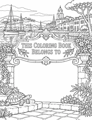 Belongs-To Page inside Saint Tropez Coloring Book for Adults