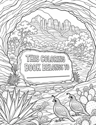 Belongs-To Page inside Sedona Coloring Book for Adults