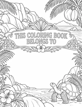 Belongs-To Page inside Seychelles Coloring Book for Adults