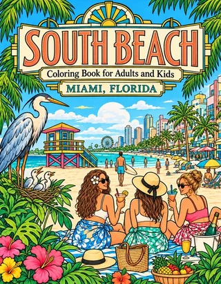 South Beach Coloring Book for Adults