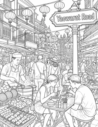 Detailed coloring page of Scenery of This Unforgettable Destination