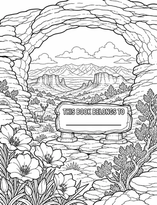 Belongs-To Page inside Utah Coloring Book for Adults