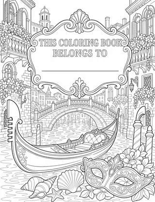 Belongs-To Page inside Venice Coloring Book for Adults