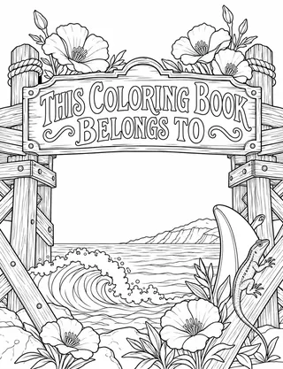Belongs-To Page inside Ventura Coloring Book for Adults