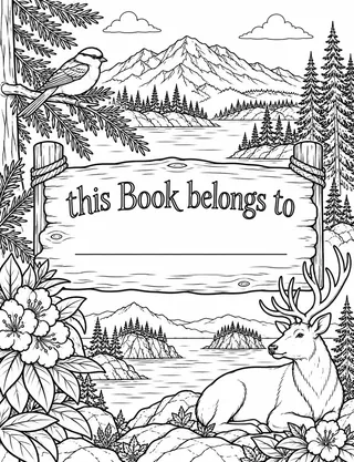Belongs-To Page inside Washington Coloring Book for Adults