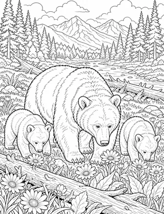 Detailed coloring page of Grand Canyon of the Yellowstone